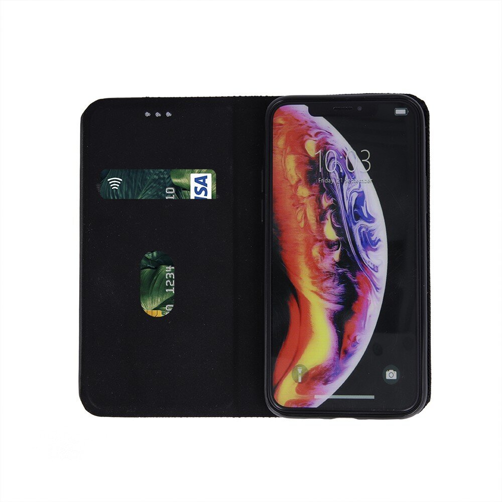 Maciņš Smart Senso Xiaomi Redmi Note 11/Poco M4 Pro 5G/Redmi Note 11T 5G melns cena un informācija | Telefonu vāciņi, maciņi | 220.lv