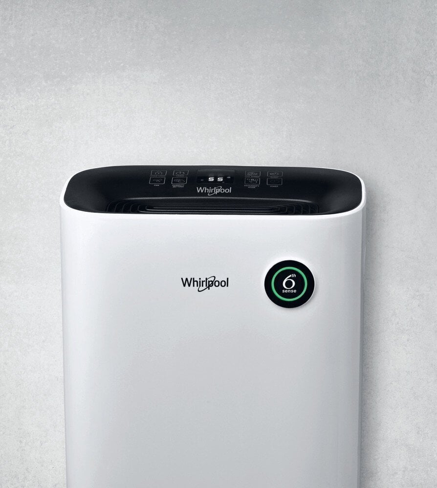 Whirlpool DE20W5252 6.5 L 44 dB 420 W Black, White cena un informācija | Gaisa sausinātāji, mitruma savācēji | 220.lv