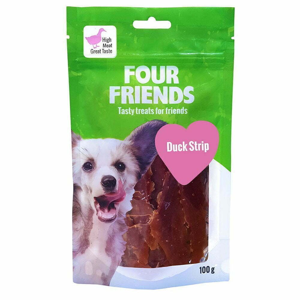 Four Friends Dog Treats Duck Strip gardums suņiem - Kaltēta pīles gaļa, 100 g цена и информация | Gardumi suņiem | 220.lv