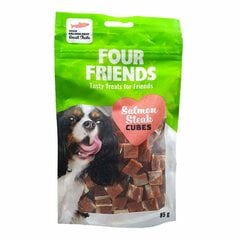 Four Friends Dog Treats Salmon Steak Cubes gardums suņiem - Laša steika kubiņi, 85 g cena un informācija | Gardumi suņiem | 220.lv