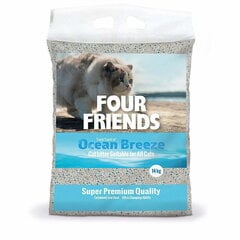 Four Friends Cat Litter Ocean Breeze cementējošās smiltis kaķu tualetei, 14 kg cena un informācija | Kaķu smiltis, pakaiši | 220.lv