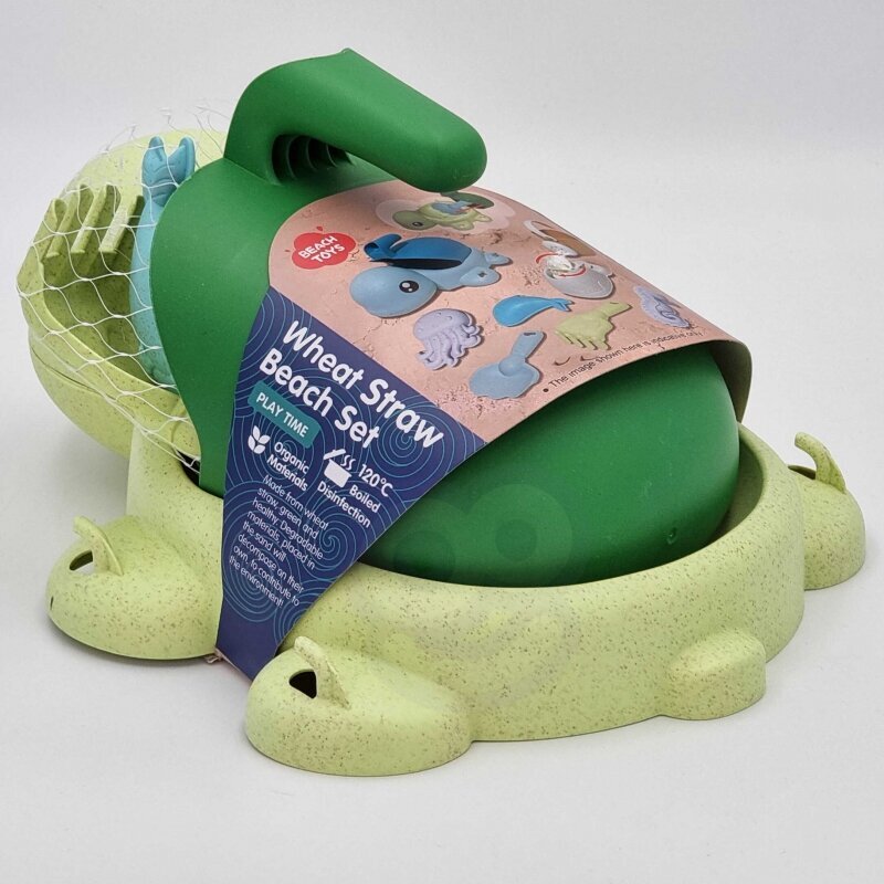 Smilšu komplekts - zaļais bruņurupucis Woopie Green, 8 gab. cena un informācija | Smilšu kastes, smiltis | 220.lv