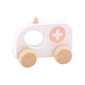 Koka stumjamā automašīna TOOKY TOY, balta цена и информация | Rotaļlietas zīdaiņiem | 220.lv