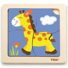 Деревянный пазл Viga, жираф цена и информация | Пазлы | 220.lv