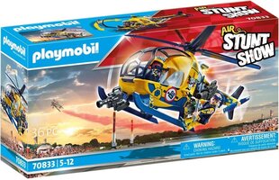 70833 PLAYMOBIL® Air Stunt Show Helikopters ar filmēšanas operatoru komandu cena un informācija | Konstruktori | 220.lv