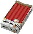 dinner candles 18 x 2,13 cm wax bordeaux 10 pieces -