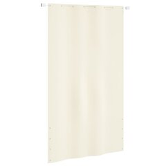 VidaXL balkona aizslietnis, 140x240 cm, krēmkrāsas oksforda audums цена и информация | Зонты, маркизы, стойки | 220.lv