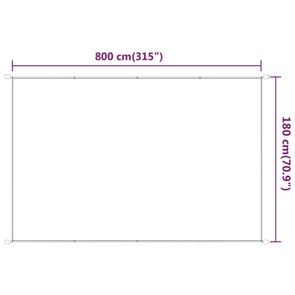 VidaXL vertikāla markīze, bēša, 180x800 cm, Oksfordas audums cena un informācija | Saulessargi, markīzes un statīvi | 220.lv