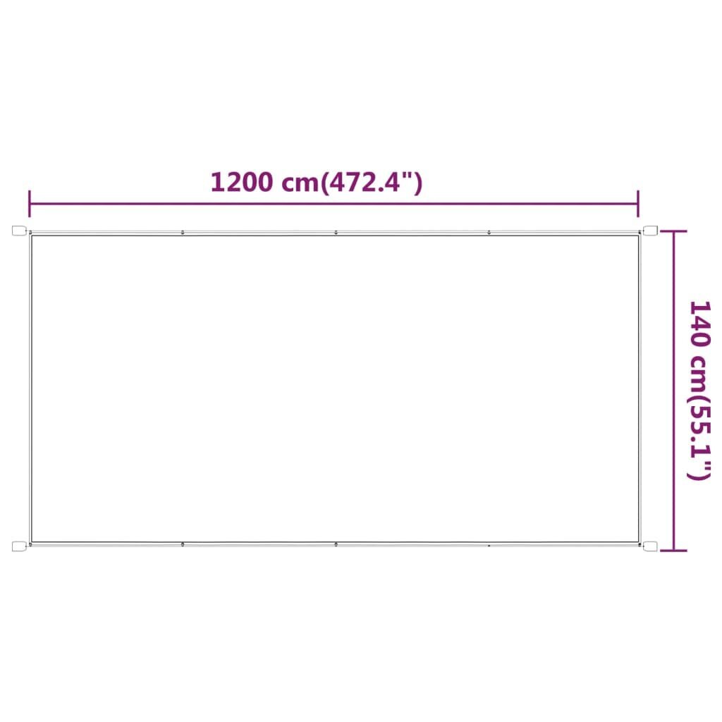 VidaXL vertikāla markīze, bēša, 140x1200 cm, Oksfordas audums cena un informācija | Saulessargi, markīzes un statīvi | 220.lv