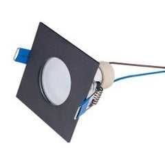 Spotlampa Maxlight Square melna 8x8cm 1xGU10 IP44 H0093 cena un informācija | Griestu lampas | 220.lv