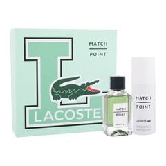 Lacoste Match Point dāvanu komplekts vīriešiem: tualetes ūdens EDT 100 ml un dezodorants-sprejs 150 ml cena un informācija | Lacoste Smaržas, kosmētika | 220.lv