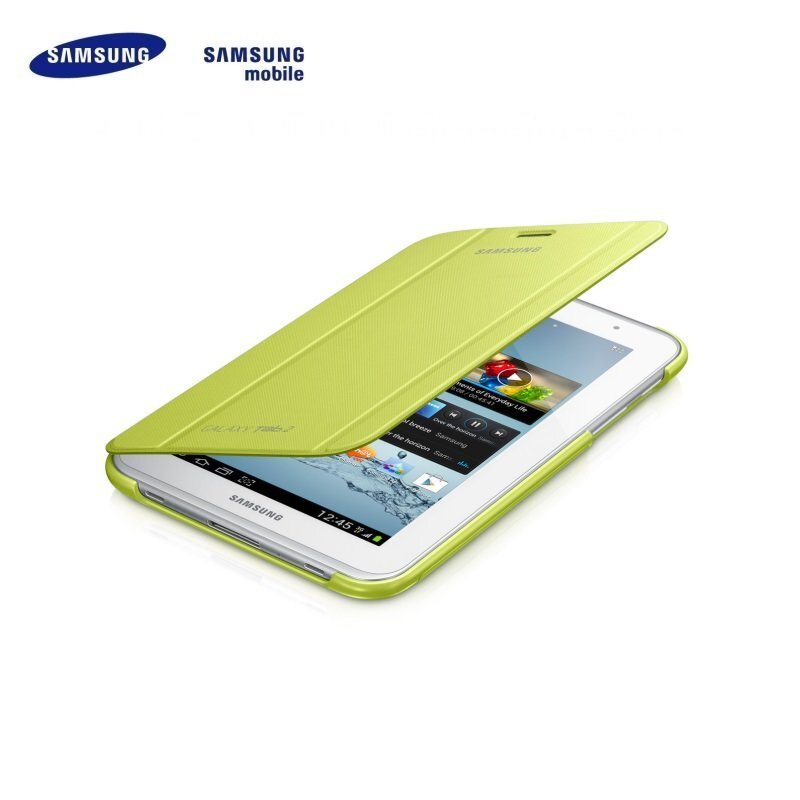 Samsung EFC-1G5SMECSTD Galaxy Tab 2 7.0 P3100 Ultra plāns Vertikāli atverams maks Salātkrāsas cena un informācija | Somas, maciņi | 220.lv