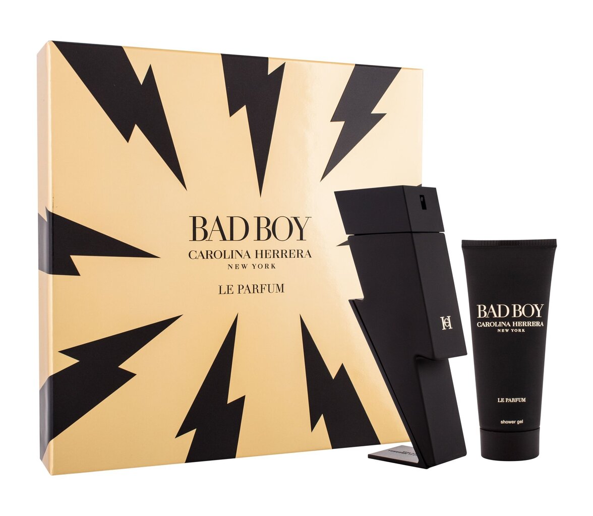 Carolina Herrera Bad Boy Le Parfum dāvanu komplekts vīriešiem: parfimērijas ūdens EDP 100 ml + dušas želeja 100 ml цена и информация | Vīriešu smaržas | 220.lv