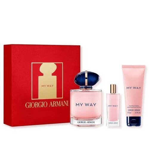 Armani My Way dāvanu komplekts sievietēm: parfimērijas ūdens EDP 90 ml, mini EDP 15 ml un ķermeņa losjons 75 ml cena un informācija | Sieviešu smaržas | 220.lv