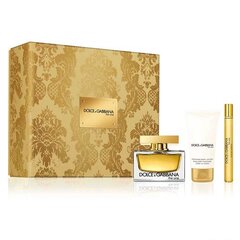 Dolce Gabbana The One dāvanu komplekts sievietēm: parfimērijas ūdens EDP 75 ml, ķermeņa losjons 50 ml un mini EDP 10 ml cena un informācija | Sieviešu smaržas | 220.lv