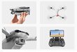 Drone F10, 2000 metri kontrolē 4K WIFI attālumu ar divām kamerām un trim baterijām cena un informācija | Droni | 220.lv