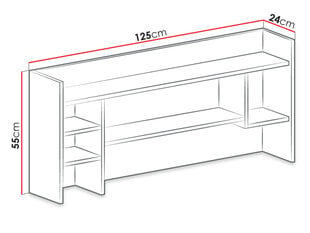 Plaukts LEGIMI LG11-czarny / dąb + beż цена и информация | Полки | 220.lv