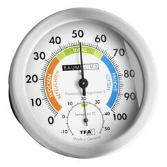 Termo-higrometrs ar metāla gredzenu TFA 45.2028 cena un informācija | Meteostacijas, āra termometri | 220.lv