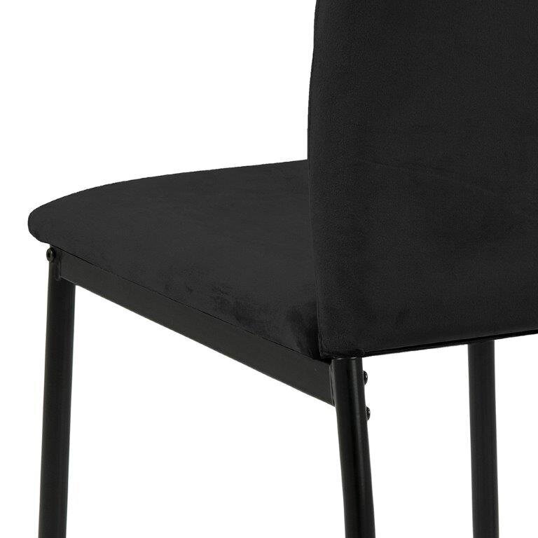 4 krēslu komplekts Actona Diana, melns цена и информация | Virtuves un ēdamistabas krēsli | 220.lv