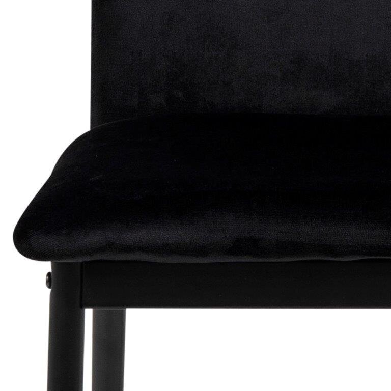4-u ēdamistabas krēslu komplekts Demina, melns cena un informācija | Virtuves un ēdamistabas krēsli | 220.lv