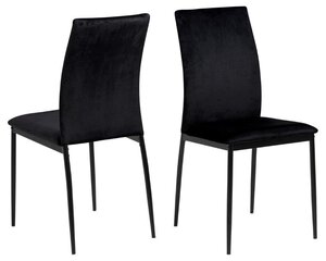 4-u ēdamistabas krēslu komplekts Demina, melns cena un informācija | Virtuves un ēdamistabas krēsli | 220.lv