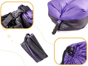 Кровать надувной шезлонг черно-фиолетовый Lazy BAG SOFA, 185x70 см цена и информация | Надувные матрасы и мебель | 220.lv