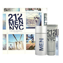 Carolina Herrera 212 Men dāvanu komplekts vīriešiem: tualetes ūdens EDT 100 ml, balzams pēc skūšanās 212 Men 100 ml un mini 212 Men EDT 10 ml cena un informācija | Vīriešu smaržas | 220.lv