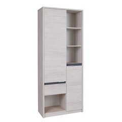 Книжный шкаф VERDEK R2D1SZ VD08-белый / белый + графитовая полировка цена и информация | Полки | 220.lv