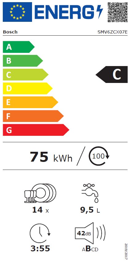 Bosch SMV6ZCX07E cena un informācija | Trauku mazgājamās mašīnas | 220.lv