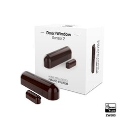 Fibaro FGDW-002-5 ZW5 durvju/logu sensors Wireless Brown цена и информация | Безопасность дома | 220.lv