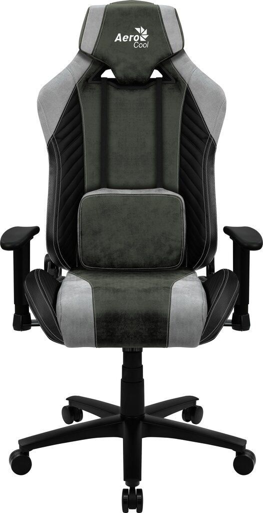 Aerocool BARON AeroSuede Universāls spēļu krēsls, zaļš/pelēks cena un informācija | Biroja krēsli | 220.lv