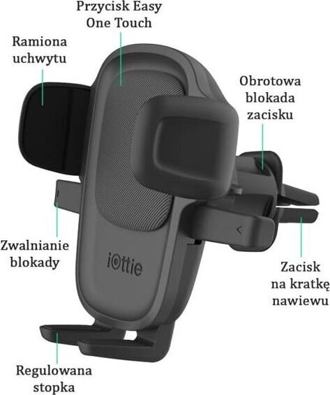 iOttie Easy One Touch 5 ventilācijas režģa stiprinājums cena un informācija | Auto turētāji | 220.lv