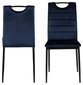4-ru krēslu komplekts Dia, zils cena un informācija | Virtuves un ēdamistabas krēsli | 220.lv