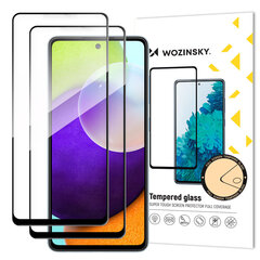 Wozinsky 2x Tempered Glass Full Glue Super Tough Ekrāna aizsargstikls Pilns pārklājums ar korpusa rāmi Piemērots Samsung Galaxy A52s 5G / A52 5G / A52 4G melns kaina ir informacija | Ekrāna aizsargstikli | 220.lv