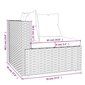 vidaXL 11-daļīgs dārza mēbeļu komplekts, matrači, melna PE rotangpalma cena un informācija | Dārza mēbeļu komplekti | 220.lv