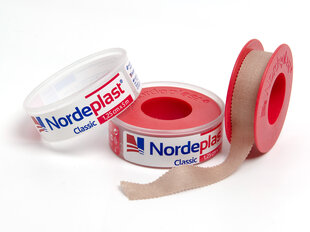 Nordeplast фиксирующий пластырь 1,25смx5м цена и информация | NordePlast Защитные, дезинфицирующие средства, медицинские товары | 220.lv