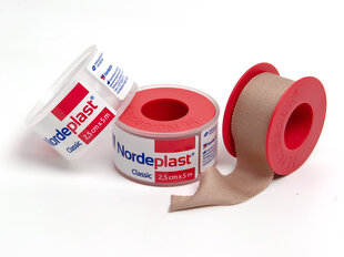Nordeplast фиксирующий пластырь 2,25смx5м цена и информация | NordePlast Защитные, дезинфицирующие средства, медицинские товары | 220.lv