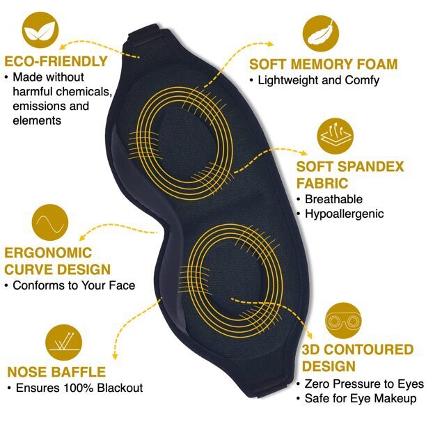 ComfortTime aptumšojoša miega maska acīm цена и информация | Naktskrekli, pidžamas | 220.lv