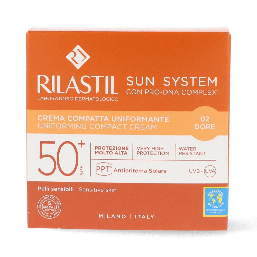 Kompakts brūnējošs pulveris Rilastil Sun System Spf 50+ Doré (10 g) cena un informācija | Grima bāzes, tonālie krēmi, pūderi | 220.lv