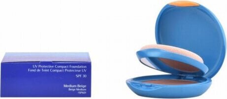 Shiseido UV Protective Compact SPF30 Foundation - Kompakts ūdensizturīgs pūderis 12 g, Medium Beige #bd8e6f cena un informācija | Grima bāzes, tonālie krēmi, pūderi | 220.lv