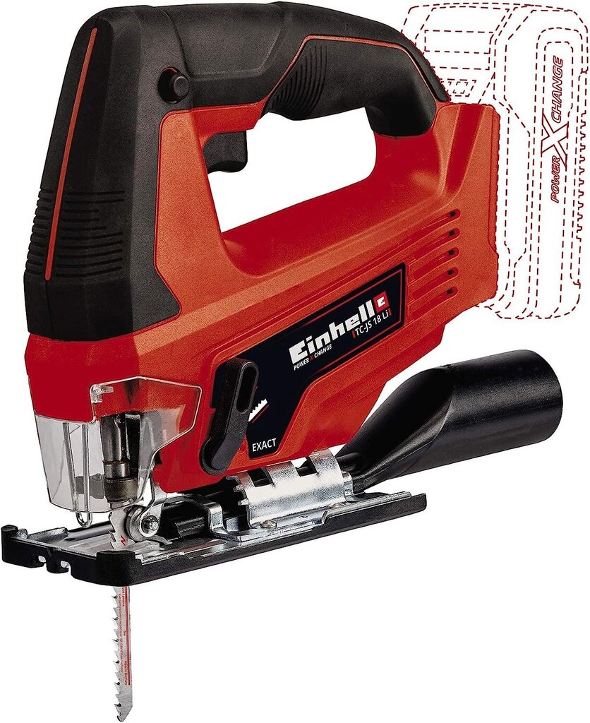 EINHELL TC-JS 18 LI-SOLO (4321209) power finierzāģis 18V KWB Black, Red cena un informācija | Zāģi, ripzāģi | 220.lv