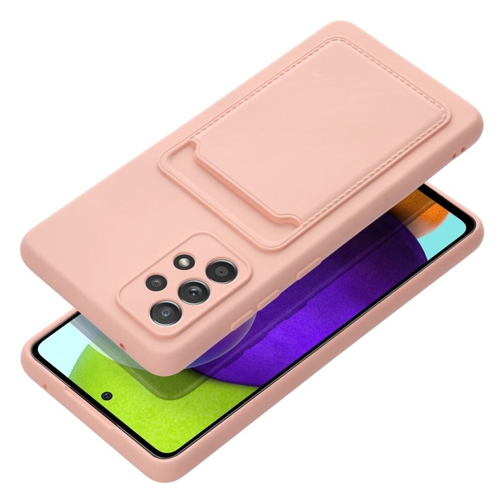Forcell CARD vāciņš - SAMSUNG A52 5G / A52 LTE ( 4G ) / A52S , rozā цена и информация | Telefonu vāciņi, maciņi | 220.lv