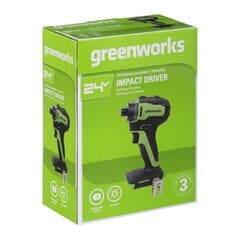 24V Trieciena urbjmašīna GREENWORKS GD24D200 - 3803307 cena un informācija | Skrūvgrieži, urbjmašīnas | 220.lv