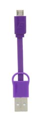 Плоский kабель ENERGIZER Pocket Micro-USB, 8 cm фиолетовый цена и информация | Кабели для телефонов | 220.lv