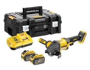 DEWALT DCG418X2-QW angle grinder 125mm 54V FV 2x9Ah Black, Yellow цена и информация | Шлифовальные станки | 220.lv