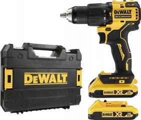 Wkrętarka udarowa 18V 2x2.0ah+ład DCD709D2T DEWALT цена и информация | Шуруповерты, дрели | 220.lv