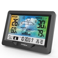 Метеостанция Greenblue 60133, черная цена и информация | Метеорологические станции, термометры | 220.lv