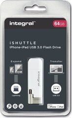Integral iShuttle USB 3.0 64 GB cena un informācija | USB Atmiņas kartes | 220.lv
