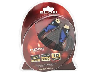 HDMI - HDMI Blow Blue kabelis 5m cena un informācija | Kabeļi un vadi | 220.lv