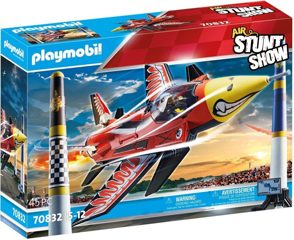 70832 PLAYMOBIL® Air Stunt Show, Reaktīvā lidmašīna, 298 daļas cena un informācija | Konstruktori | 220.lv